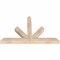 Ekena Millwork Saratoga Smooth Timber Gable Bracket, Douglas Fir, 48"W x 30"H x 3 1/2"D x 3 1/2"F, 15/12 Pitch GBW048X30X0404SAR00SDF - alternate 2